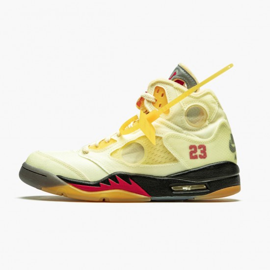 Repsneakers Off-White x Air Jordan 5 Retro Sail DH8565-100 Shoes