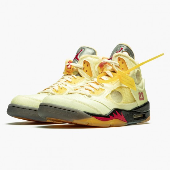 Repsneakers Off-White x Air Jordan 5 Retro Sail DH8565-100 Shoes