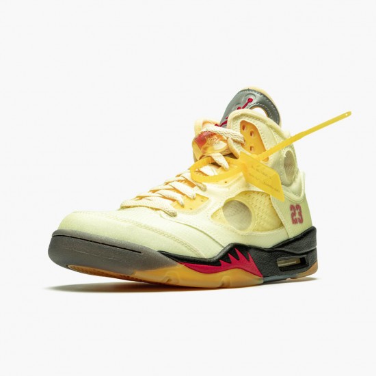 Repsneakers Off-White x Air Jordan 5 Retro Sail DH8565-100 Shoes