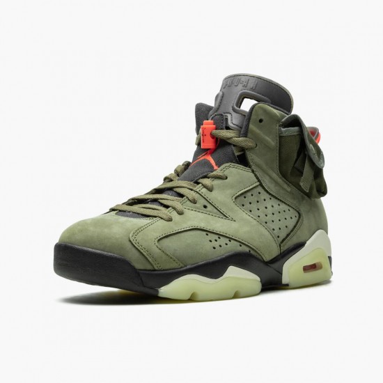 Repsneakers Travis Scott x Air Jordan 6 Retro Olive CN1084-200 Shoes